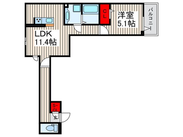 レクシア扇Ⅰの物件間取画像